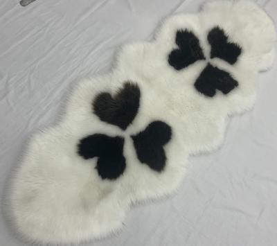 Cina 65x180 Tappeto di pelle di pecora di peluche falso Tappeto di pelliccia bianca in vendita