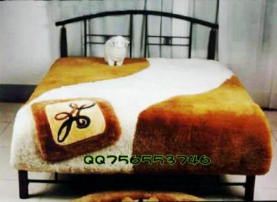 China Custom Sheepskin Bench Throw Sheepskin Fleece Blanket for sale