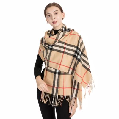 China Soft thick double-sided scarf long warm thick shawl women's scarf autumn and winter touch feeling for sale