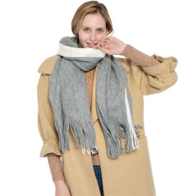 China Thick Soft Feeling New Selling Custom Travel Scarf Winter Cardigan Oversized Acrylic Knitted Chiffon Scarf For Women for sale