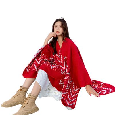 China Soft Thick Touch Feeling Design Winter Hot Selling Ponchos For Women Quality Women Thin Poncho Shawl Cape for sale