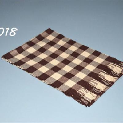 China Soft Thick Feeling Simple Design Pattern Winter Custom Mens Acrylic Striped Scarf Soft Knitted Scarf For Man for sale