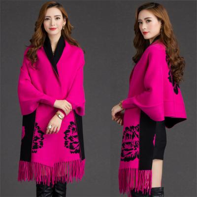 China Soft Thick Touch Feeling China Factory Cardigans Knitted Open Front Sweaters With Pockets Design Special Winter Shawl for sale