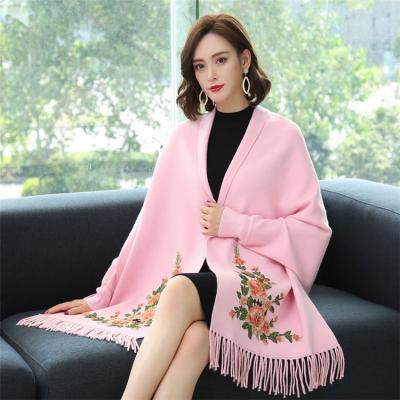 China Factory new soft thick touch feeling knit sweater v neck excellent quality sweater poncho for sale