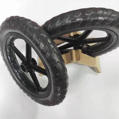 China Children's Bikes Balance Car Wheel EVA Wooden Material Wheel 12 Inch Size Can Be Customized Many Colors Children's Car Wheel for sale