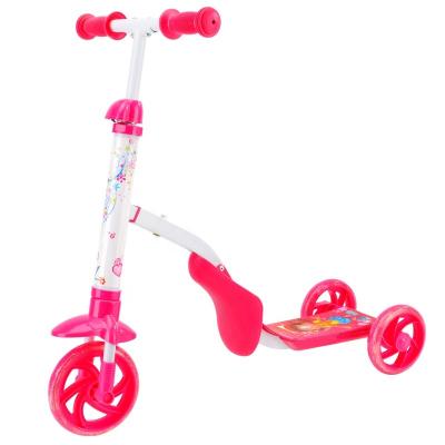 China Height Adjustable CHILD TOY CAR Load Light 3 Wheels Kids 2 In 1 Kids Kick Scooter Bike High Quality Scooters For Kids for sale