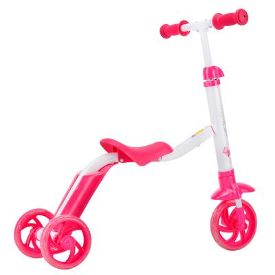 China Size 3 Wheels Adjustable Scooter For Kids Hot Selling Cheap 2 In 1 Scooters For Kids Baby Car Toys Scooters Manufacturers for sale