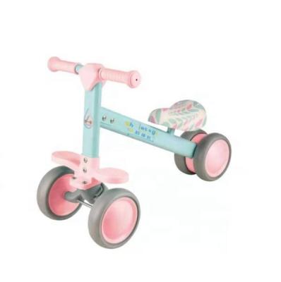 China Safety Baby 4 Wheels Balance Bicycle 10-24 Months Toys For 1 Year Old Boys Girls Pedal NO Infant 4 Wheels Toddler Bicycle for sale