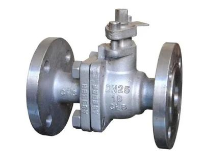 China Best Price CF8 Dn25-16p 2pc Ball Valve Stainless Short Flange End For Water Vapor for sale