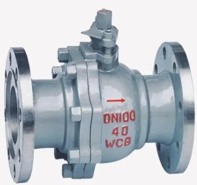 China High Quality Din100 SS WCB Dn100-40c Wcb Stainless Steel Handle Flanged End Ball Valve for sale