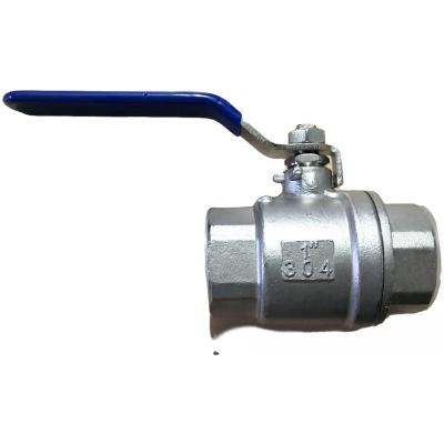 China High Quality Stainless Steel 2pc Water Diesel Fuel Switch Ball Valve 1inch Threaded Inch for sale