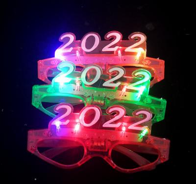 China Stocked 2022 New LED Glasses Frame Flashing Glasses For New Year Christmas Party Bar Supplies for sale