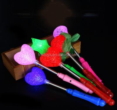 China Party Concert Bar Party Supplies Bar Party Supplies Heart Rose Star Shape LED Spring Particle Stick LED Cherring Flashing Magic Wand for sale