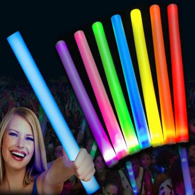 China Cheap Concert Party LED Foam Sticks Gathering Praise Cheer Tube Glow Stick Magic Wand Soft Foam Stick for sale