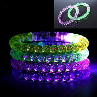 China Wholesale LED Acrylic Bracelet Beads Style Flash Bubble Bracelet For Party Bar Concert for sale