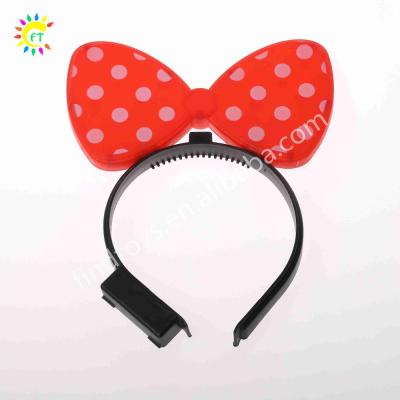 China Girl Hair Accessories LED Blink Hair Band LED Light Up Bow Headband Hair Clasp for sale