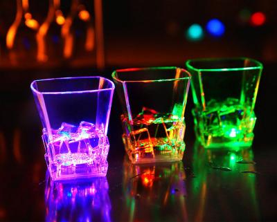 China Beautiful Colorful Customs Lead The Whiskey Mug Inductive Colored Glass Mug For Bar Party Supplies for sale