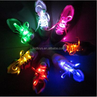 China Funny Festival Safety Glow Shoe Lace Led Lightweight Flat Nylon Lace For Walking Running for sale