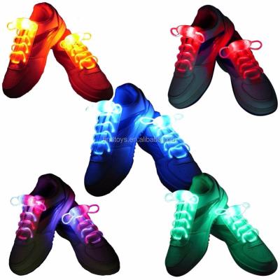 China Fashional Led Light Luminous Lace Colored Neon Shoestrings Customs Lead Light Shoe Lace for sale