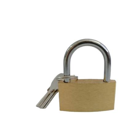 China brass color made in china blister card packing 40mm (stock) GLOSS38mm cheap padlock for sale