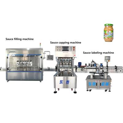 China Automatic Stainless Steel Production Line Tomato Sauce Filling Sealing Paste Machine for sale