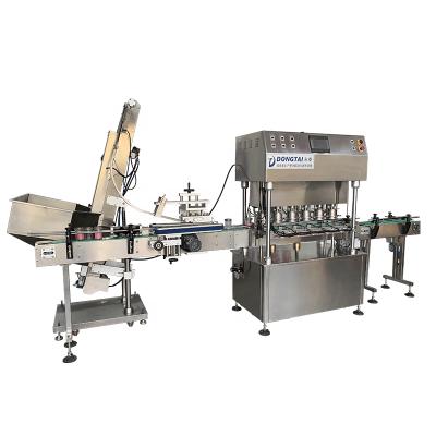 China Food Stainless Steel The New Automatic Six Head Chili Sauce And Ketchup Vacuum Capping Machine for sale