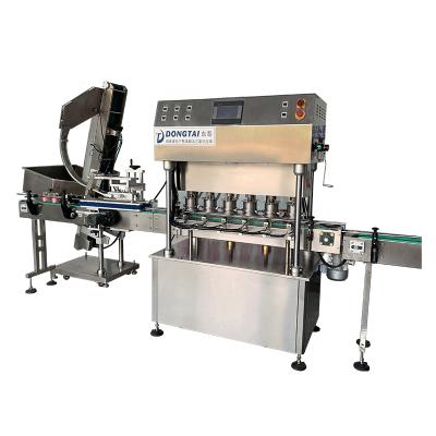 China Good food quality the new chili sauce and ketchup vacuum six head automatic capping machine for sale