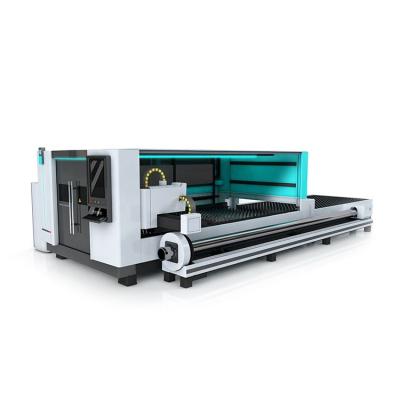 China Quality assured Closed plate and tube integrated fiber laser cutting machine metal cnc fiber laser cutting machine for sale