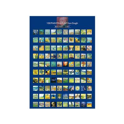 China Scratch Off 100 Paints Cheap Custom Poster Template Printing Kids Scratch Off The Bucket List Poster for sale