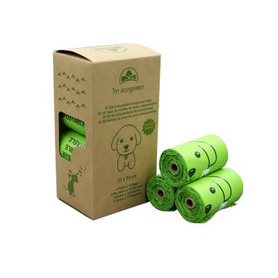 China Viable Biodegradable Pet Poop Bags Cutomizable Biodegradable Waste Bag Dog Poop Waste Bag With Roll for sale