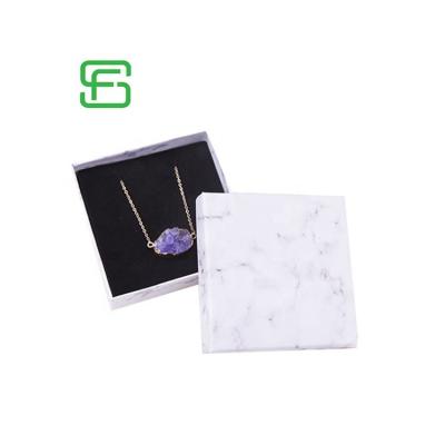 China Custom Logo Jewelry Packaging Box With Paper Box Jewelry Packaging Marble Texture Pattern Jewelry Packaging Tote Bag for sale