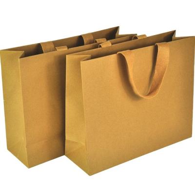 China Recycled Paper Materials Brown Shopping Bag Reusable Kraft Paper Drawer Packaging Box Shopping Bag for sale