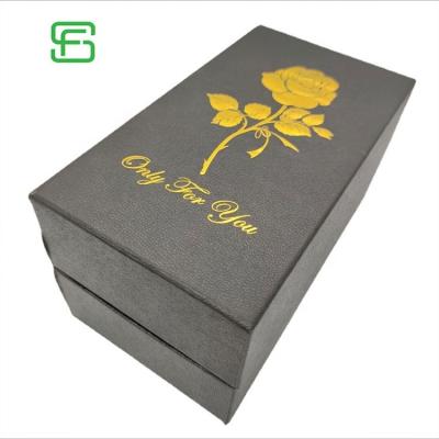 China Recycled Materials Logo Flower Luxury Embossed Storage Boxes Customized Gift Box Gift Paper Box for sale