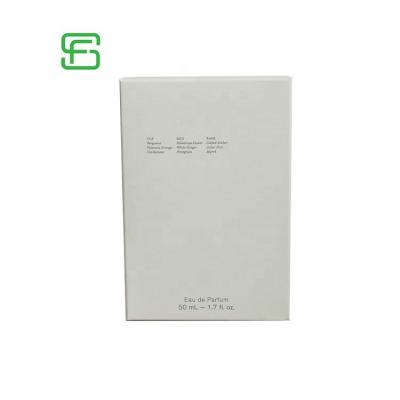 China Recycled Materials Perfume Design White Box For Cosmetic Box Vanity Cosmetic Packaging Boxes for sale