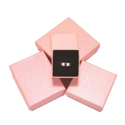 China Recycled Materials Logo Pink Earrings Ring Jewelry Packaging Jewelry Box Custom Girls With Logo for sale