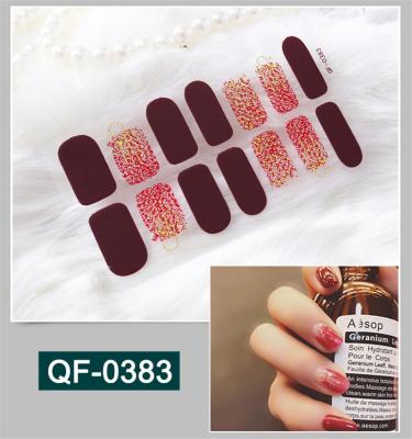 China Factory Easy Sell Crystal Glaze Nail Paste Gradient Glitter Mermaid Nail Baring Line Full Sticker Nail Accessories Manicure Tips for sale