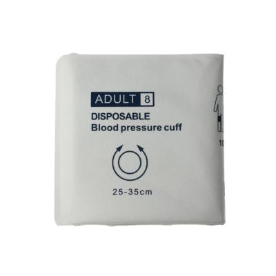 China 25-35cm NO-latex Blood Pressure Cuff Adult Sphygmomanometer Disposable Comfortable Monitor Comfortable Nonwoven Single Hose NIBP Cuff for sale