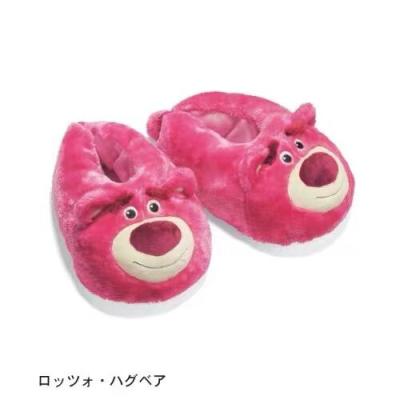 China Fashion Trend Cute Strawberry Bear Floor Cotton Shoes Girl Heart Soft Bottom Indoor Home Indoor Soft Comfortable Cotton Shoes Cartoon Cotton Slippers for sale