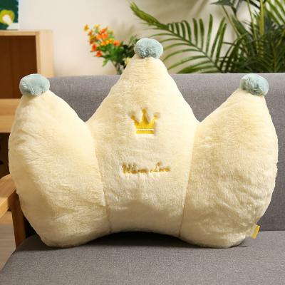 China Wholesale Soft Plush Stuffed Toy Crown Shaped Pillow High Quality Custom Plush Soft Crown Chair Cushion Sofa Decoration for sale