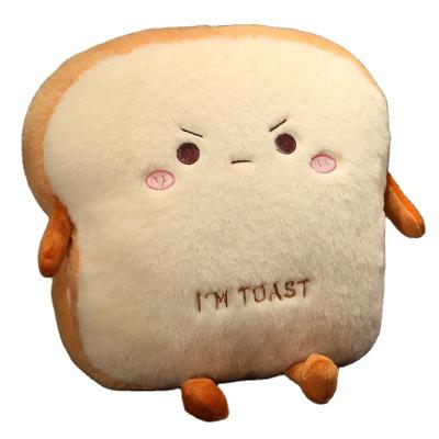 China Wholesale Plush Toast Bread Soft Stuffed Kawaii Mood Plushies Mood Toy Dolls Pillow Soft Stuffed Emotional Hand Warmer for Kids or Girls for sale