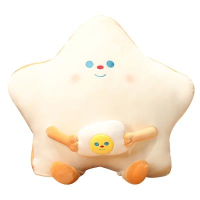 China New Whole Sale Plush Toy Cartoon Star Shaped Pillow Cheese Plush Dolls Soft Stuffed Toys Plushies for Kid or Girl's Gifts for sale