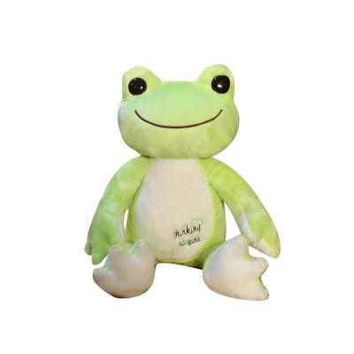 China Plush In Stock Hot Selling Custom Stuffed Soft Boa Sitting Toy Green Frog Plush Cute Stuffed Animal Toys for sale