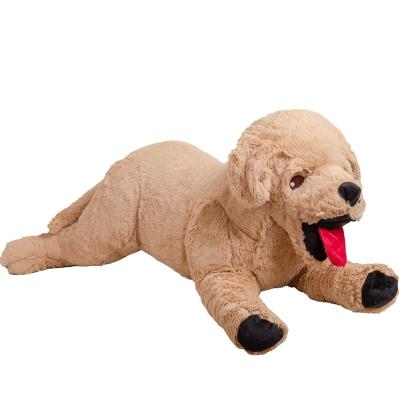 China Lovely Stuffed Animal Comfort Golden Retriever Plush Toy Dog Yellow Dog Toys Small Accompany To Sleep Toy Pillow for sale