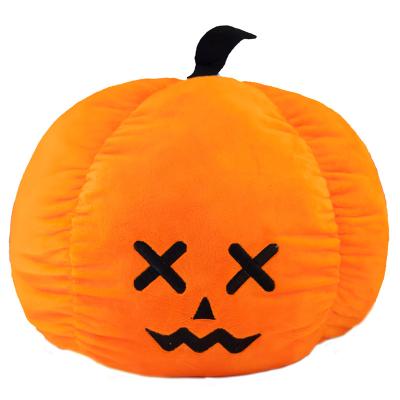 China Halloween Plush Toy Stuffed Double Sided Expression Flip Pumpkin Reversible Pumpkin Plush Toy Kids Doll for sale