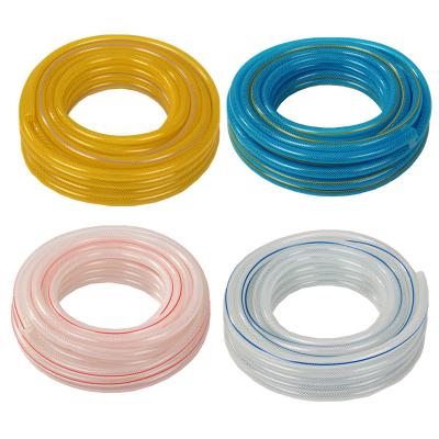 China Flexible Sanitary And Food Industry PVC Clear Nylon Braided Hose / Clear PVC Water Fiber Reinforced Hose for sale