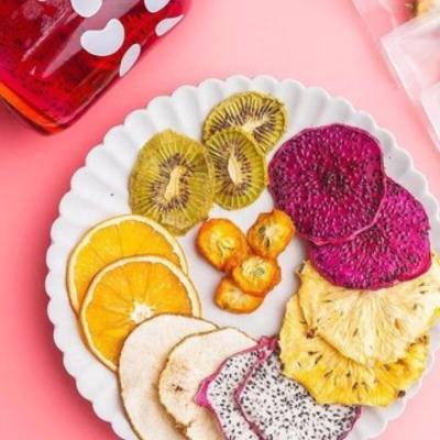 China Low Fat Kiwi Dragon Fruit Watermelon Orange Slices Fresh Handmade Combination Dried Variety Mix Fruit Slice Tea for sale