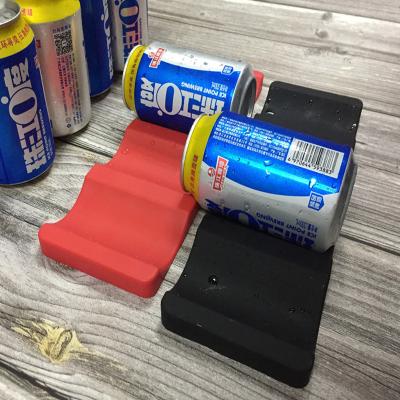 China Freshness Keeping Refrigerator Silicone Beer Can Mat Coke Holder Bar Accessories Drink Stacking Mat Organizer Fridge Rolling Can Dispenser for sale