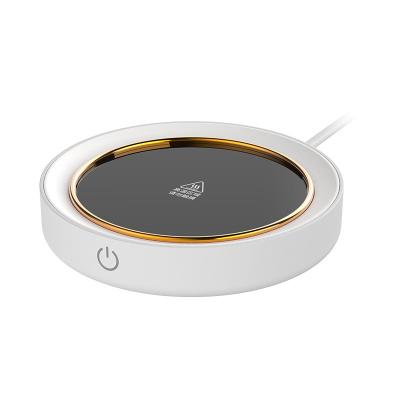 China LUMINOVA 55 Degree Hot Cup Constant Temperature Milk Warmer Fast Heating Coaster 2 In 1 Night Light Smart Coffee Cup Warmer for sale