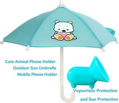 China 360 Degree Rotation Phone Umbrella Suction Mobile Phone Umbrella Holder Stand Shade Pig Mini Umbrella for sale