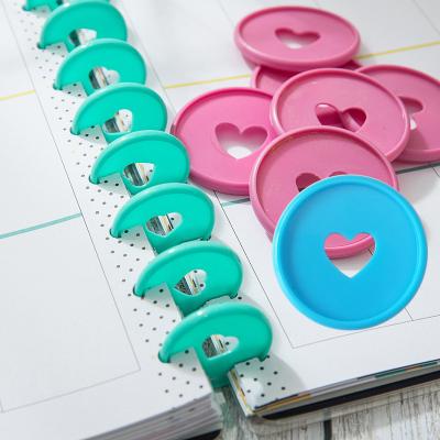 China Plastic Soft Cover 25MM DIY Disbound Discs Scatter Hole Binder Binding Ring Notebook Planner Discs for sale